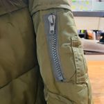 Maje Olive Green Long Puffer Jacket for women Size 36 Photo 3