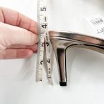 Loft Bow Sparkle Holiday Slip On Square Toe Mule Kitten Heel Sandals Gold 8 Photo 6