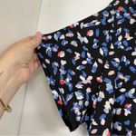 Roamans Blue Printed V Neck Short Sleeve Mini Dress 22/24 Fit & Flare Stretch Size undefined Photo 2