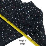 Vintage 100% Silk Rainbow Sequin Beaded Midi Dress Party New Year’s Evening L Black Size L Photo 8