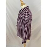 Madewell Mini Check Market Popover Purple Gingham Top Shirt Photo 2