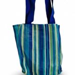 La Rue Mesh Tote Shopping Bag Blue Photo 2