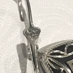 Onyx Black and Sterling Silver Filigree Drop Earrings Photo 6