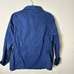 Old Navy Navy Blue Cargo Utility Jacket with Waist Cinch Size Medium Photo 3