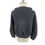 Marc by Marc Jacobs  Black Poly/Wool Boat Neck Jacket Zip-up Black/Silver Sz L Photo 5