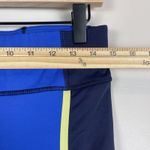 Athleta  Womens‎ Velocity Colorblock Capri Medium Blue Leggings Active Sporty Gym Photo 4