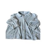 Collections Etc Light Blue Ribbed Collared 3/4 Sleeve Waistcoat Shirt XL Photo 1