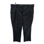 J. Crew Kallie Pant Womens‎ Size 18 Black Velvet Cropped Career Casual Photo 1