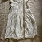 Madewell NWT  White Floral Eyelet Pintuck Sleeve Mini Dress M Boho Cottagecore Photo 6