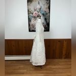 Stunning Vintage 1960s Embroidered Lace Wedding Gown & Veil! White Size 10 Photo 7