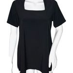 Sympli Shirt Womens 8 Black Blouse Office Commute Travel Neutral Minimalist Photo 0