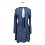 Topshop  Long Sleeve Overlay Dress - Blue - US 6 Photo 2