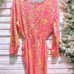 Universal Threads Universal Thread Dress Pink Floral Balloon Long Sleeve Mini ALine Photo 2
