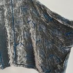 ZARA  Collection Velvet Floral Cardigan, Green/Blue, Size Medium Photo 15