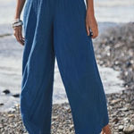 Anthropologie  Daily Practice The Aster Pants Wide Leg Gauzy Blue Small Photo 0