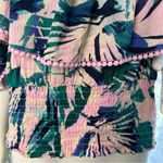 Torrid Crinkle Gauze Cold Shoulder Ruffle Top Sand Floral Size 2 NWT Photo 4