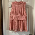 Loft  Coral/Pink Printed Sleeveless Blouse Medium Photo 7