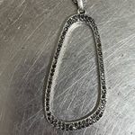 Lucky Brand  Silver Tone Black Rhinestone Pendant Necklace- EUC Photo 1