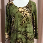Susan Lawrence y2k vintage leopard print top Photo 0