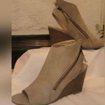 Brash Faux Suede Tan Leather Ankle Boots Size 10 Womens Photo 0