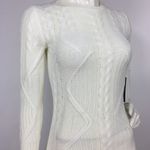 Unif  Alleger Sweater Dress Cable Knit Ruffle Hem Photo 6