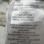 Free People We The Free  Good Luck Mid-Rise Barrel Jeans Tan Teal Gray Stripe 27 Photo 8