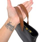 Madewell  The Zip Top Small Transport Tote Bag Black Brown Leather Photo 5