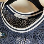 ZARA  Trafaluc navy blue lace woman’s top size medium Photo 2