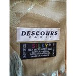Descours Paris Silky Fringe Scarf Wrap Ombre Green Beige Made in France Photo 1