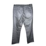 J.Crew Collection Women's Straight Slouchy Jean Metallic Silver Size 28 BT619 Photo 4