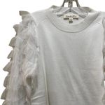 Vine & Love Tulle Sleeve Sweater White Size Small Photo 2