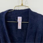 Savage X Fenty Size M/L Navy Blue Robe Side Pocket Removable Belt Comfy Plush Photo 12