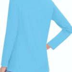 NWOT Women's Long Sleeve Athletic Crew Neck lightweight Shirt Great For Exercise Blue Size XL Photo 2