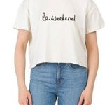 French Connection “Le Weekend” Graphic Crop Tee S Photo 0