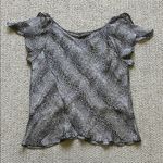 Violet+Claire  Black and Gray Patterned Blouse Photo 8