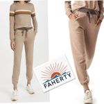 Faherty Surf Sweater Jogger NWT Tan Photo 3