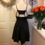 Reverse Brand Caged Style Studded Midi Dress in black size Medium Photo 4