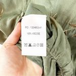 Anthropologie Seen Worn & Kept Floral Embroidered Satin Jumpsuit S Green Photo 8