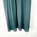 Soma  Green Crinkle Satin Flutter Sleeves Side Pockets Built In Bra Dress Size XL Photo 7