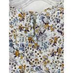 Solitaire Ruffled Floral Print Eyelet Paisley Embroidered Boho Blouse Size Large Photo 6