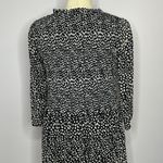 Rose + Olive Boho Peasant Tie Top Blk/White L Photo 2