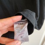 LNA  Cutout Short Sleeve TShirt M Crewneck Cotton Black Minimalist Essential Photo 3