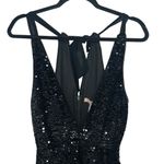 Hutch NEW NWT Anthropologie Sequin Halter Jumpsuit In Black Photo 6