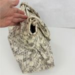 Alfred Dunner ALFRED DUNN Cream Reptile Embossed Faux Leather Satchel or Shoulder Bag Photo 2