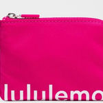 Lululemon NWT Clippable Card Pouch Passionate & White Wordmark Photo 0