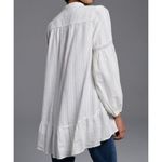 Anthropologie  Haley Embroidered Lace Tunic Top Medium Petite Ivory Anthro Photo 5