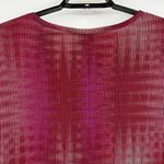 Worthington  Lace Up Neck Womens Top Sz 3X Boho Flowy Burgundy Office Striped Photo 5