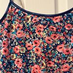 Active Basic Navy Pink Floral Spaghetti Strap Cami Mesium Photo 1