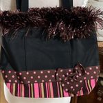 Foo Foo Frilly Purse black Shoulder bag Pink Brown Polka Dot Bow Photo 14