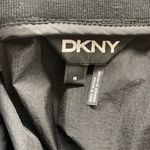 DKNY NWT Black Nylon Zip Up Cropped Cinched Long Sleeve Bomber Jacket Medium Photo 6